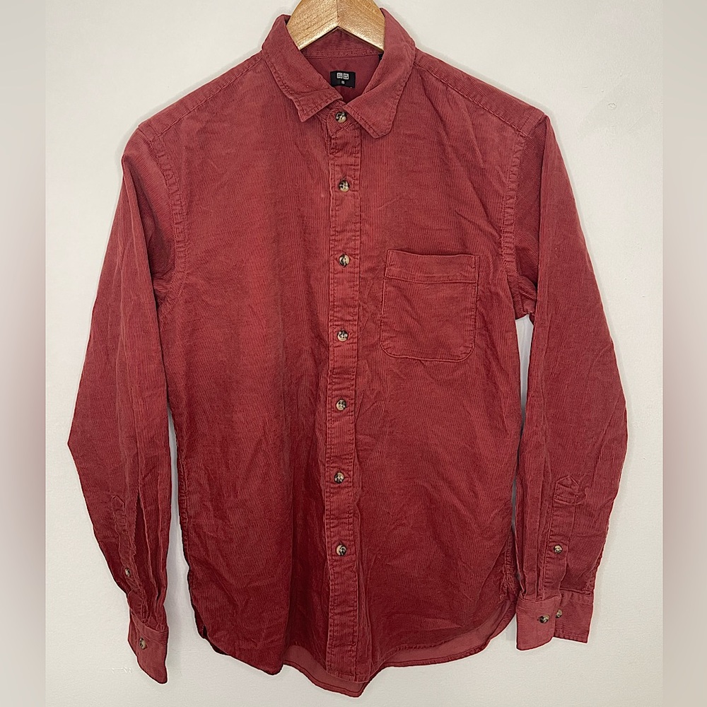 Uniqlo Corduroy Red Long-Sleeve Shirt